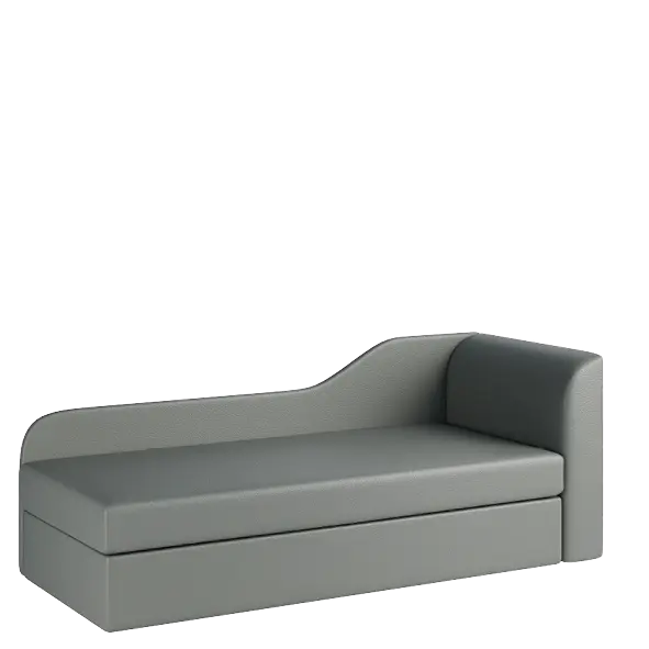 MICHELLE válenda celočalouněná, provedení pravé, koženka SA 2 šedá